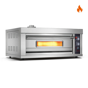 Room Temp.~400℃ 1 layer 2 trays Gas Stainless Steel Door Deck Oven Instrument Control