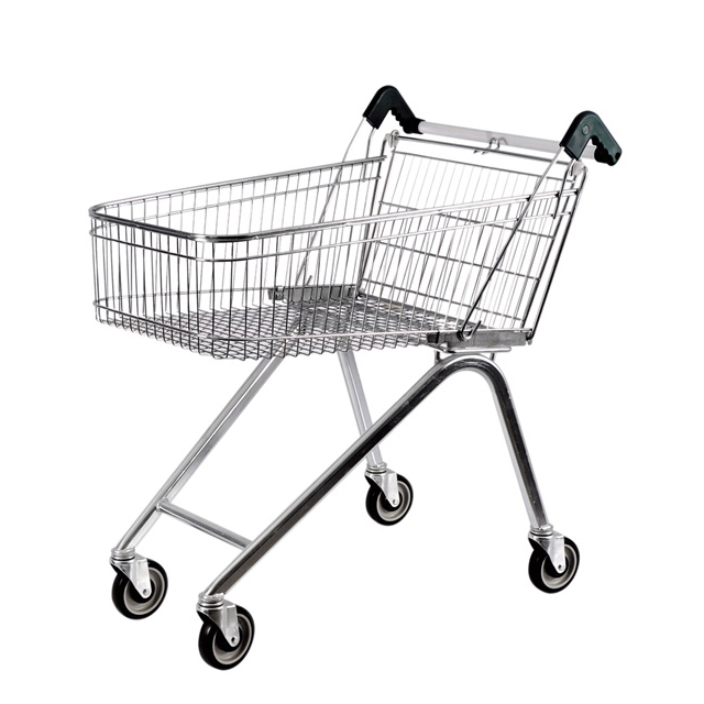 100L Metal Wire Shopping Cart with 4 Wheels - Highbright