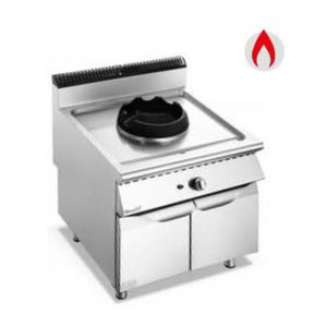 Commercial China Wok with Cabinet