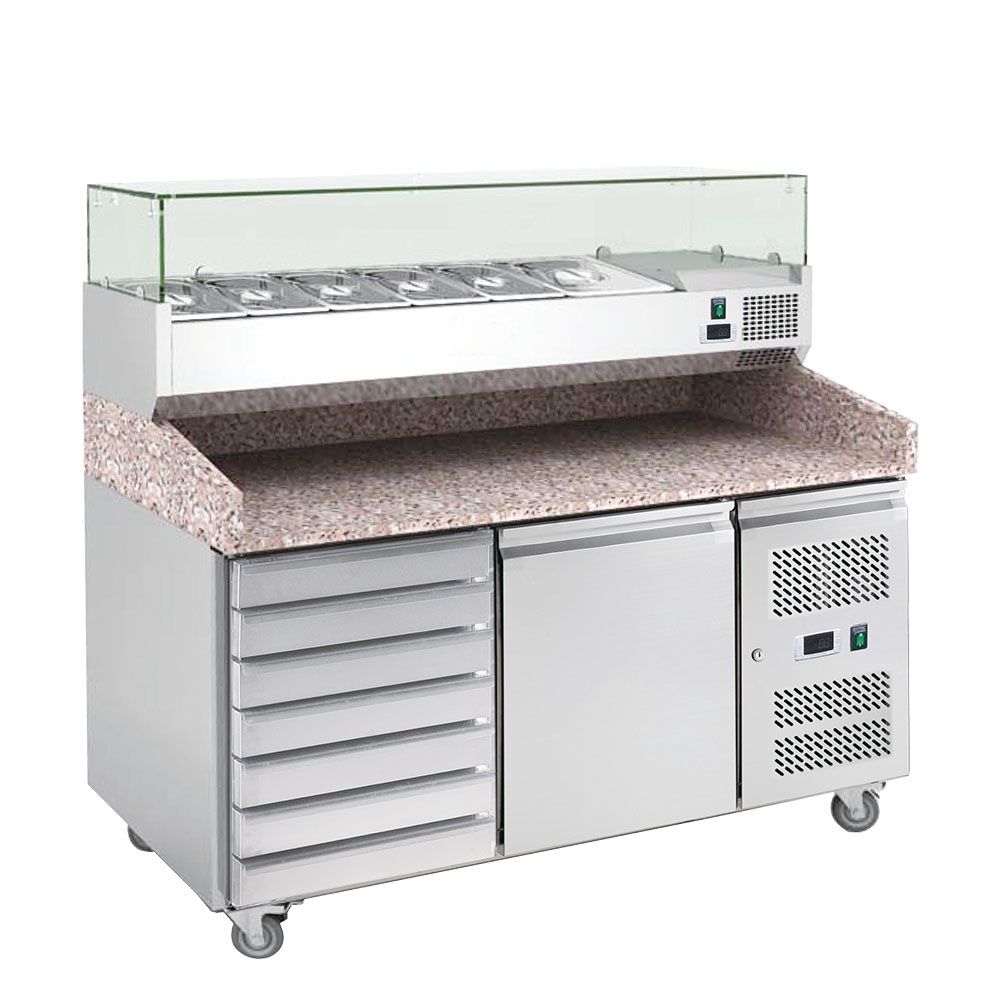 Marble Top Refrigerated Pizza Prep Table