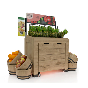 Wood Produce Display Stand