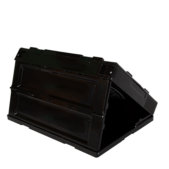 Durable Collapsible Storage Bin with Attached Lid