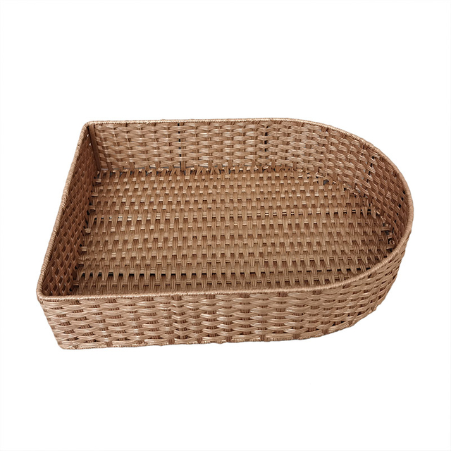 Semicircular Plastic Rattan Basket